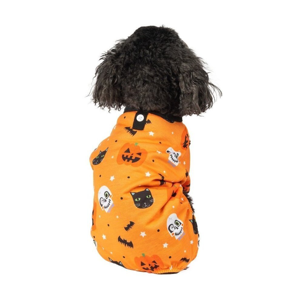 NEW Halloween Dog Pet Pajamas Orange Size Medium (15-20 lbs) Vibrant Life 1 pc